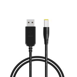 Cable USB de DC 5V a 9V 12V 1A 1A Paso Up Boost Convertidor Convertidor Cable de alimentación de la alimentación 5.5*2.1 mm