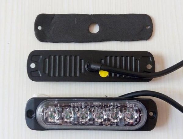 Luces de advertencia de superficie de coche Led de alta intensidad DC10-30V 6*3W, luces estroboscópicas, luz de emergencia, resistente al agua