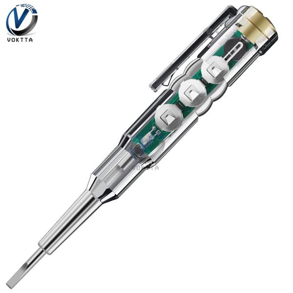 DC12-24V AC24-250V Mini probador de voltaje Circuito LED Indicador Detector de potencia Probador de destornillador eléctrico Herramientas de prueba