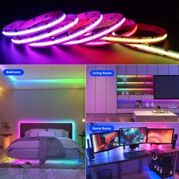 DC12V/24V WS2811 RGB Adresable Dream Full Color Cob Led Strip 12mm PCB FOB SMART RGBIC PIXEL Flexibel 720Led/M Tape Light