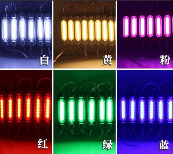 DC12v 2w COB Módulo LED Módulos de inyección de luz Len Car Truck Cadena de iluminación para señal LED Luz de fondo Publicidad lámpara