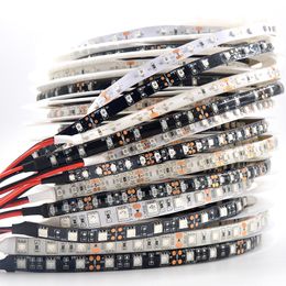 DC12V 3528/5050 SMD 60LED / M 120LED / M UV LED Strip 395-405nm Ultraviolet Purple LED Flexible Tape Light White Black Lamp Lighling