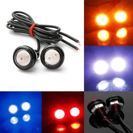 DC12V 3W COB LED Auto Eagle Eyes Daytime Running Lights Backup Lamp Bulb - White