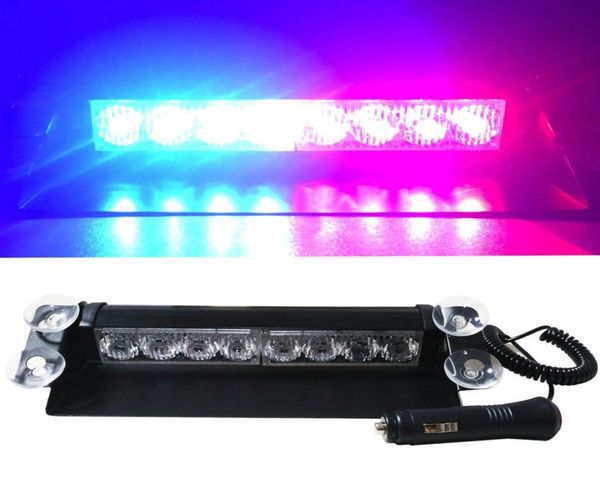 DC12V 8 LED rouge jaune bleu blanc voiture Police stroboscopique Flash lumière auto LED lampe d'avertissement d'urgence 3 feux antibrouillard clignotants bleu rouge Yell5897564