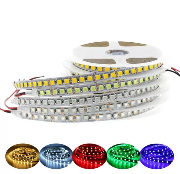 DC12V LED Strip Light 5054 Étanche Flexible LED Ruban 60LEDs/m 120LEDs/m Plus Lumineux que 5050 3528 12V RGB Diode Tape