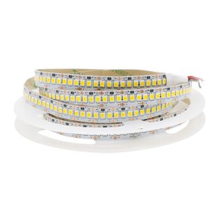 Bande LED DC12V non étanche 5 m/lot bande LED fiexible SMD 2835 240 LED/M blanc chaud/blanc/1200 LED/rouleau LED bande extra lumineuse