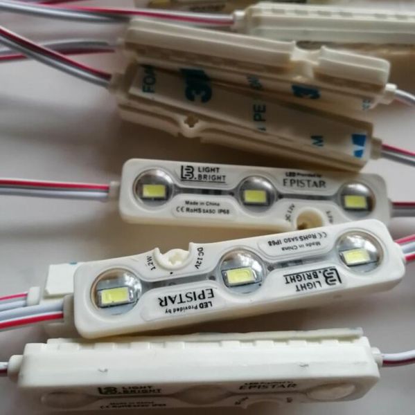 Module d'éclairage LED SMD 5630 5730, dc 12v, étanche IP65, 3 LED, rétroéclairage, lumière de miroir, rouge, bleu, vert, blanc, Modules LED, puce
