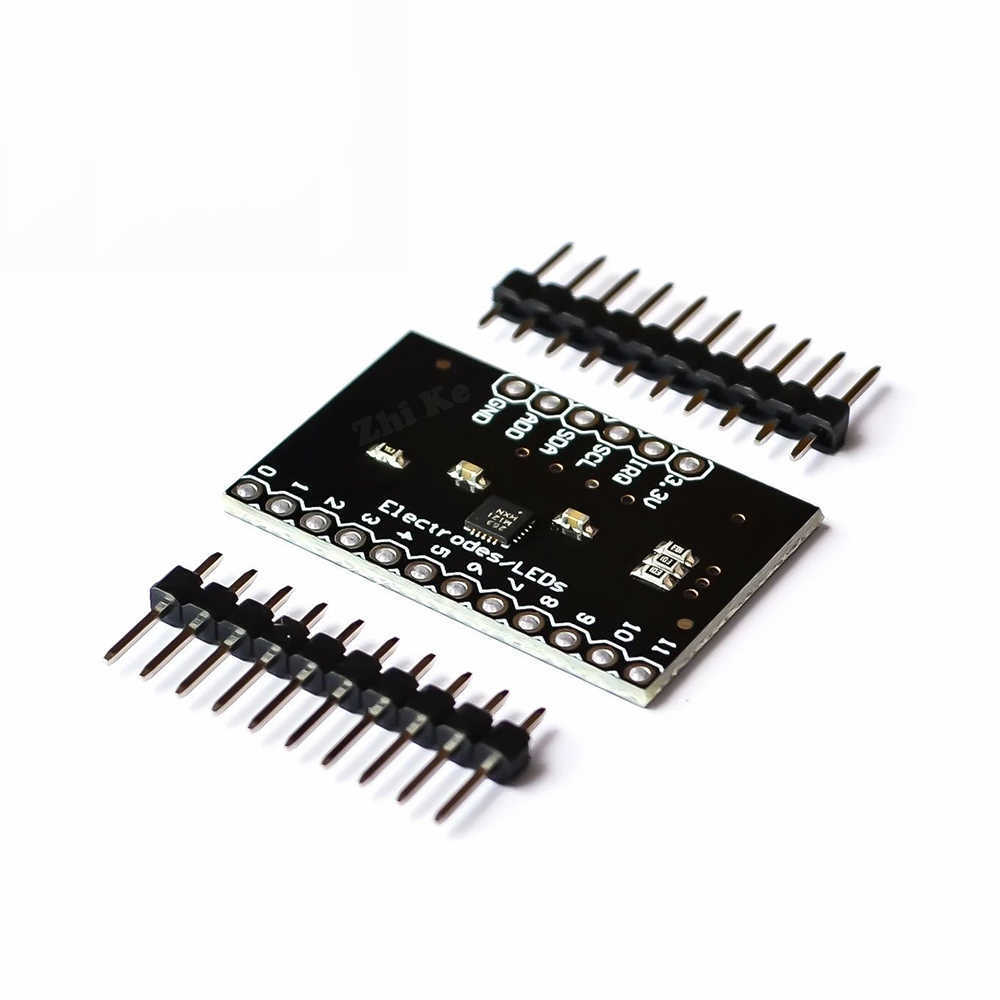 DC2,5-3,6 V MPR121 Breakout V12 Kapazitive Touch Sensor Controller Modul I2C tastatur Entwicklung Board Für Arduino