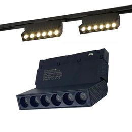 DC48V 6W Moderne opvouwbare LED -track Lichtlamp Verbogen vlekken LED RAIL -verlichting Systeem Magnetische plafondlamp