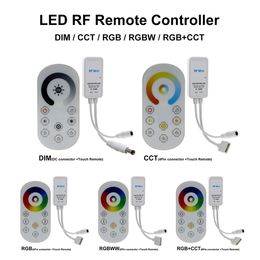 DC5-24V Mini RF LED-controller Draadloze Touch Remote voor Single Color / Dual White / RGB / RGBW / RGB + CCT LED Strip Control