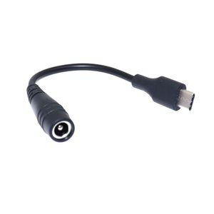 DC5.5 x 2.1 / 5.5*2,5 mm vrouwelijke aansluiting naar Type-C USB 3.1 mannelijke plug Micro USB mannelijke DC Power Connector-adapter DC tot Type C Man 10 cm