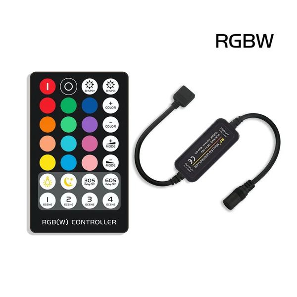 DIMBER DE CONTROL REMITO DE CONTROLER REMITO DC5V-24V 28 RF IR CONTROLADOR REMITO PARA 3528 5050 RGB LED LED Ajuste de brillo DC enchufe a casa