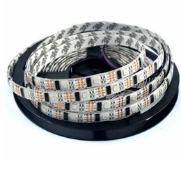 DC5V 32LEDS / M WS2801 Digitale LED Strip Light, 32Pixels / M 5050 SMD RGB Flexibele Pixel TV-tape, 5m / roll, Waterdichte IP65, White PCB