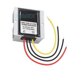 Convertidores de voltaje reductor DCMWX® 24 V cambian a inversores de corriente reductores de 12 V para automóvil Entrada DC15V-40V Salida 12V3A5A8A10A12A13A15A18A a prueba de agua