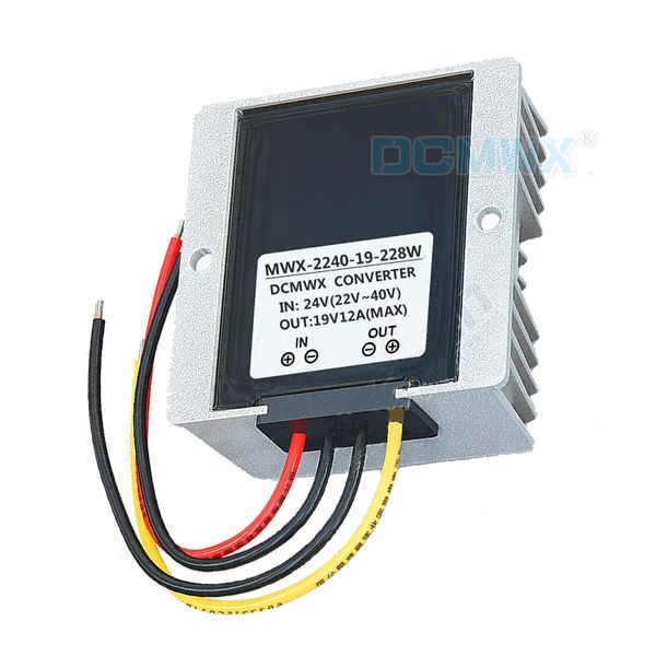 Convertidores de voltaje reductores DCMWX® 24V de disminución a 19V reductores de potencia para automóviles Entrada DC22V-40V Salida 19V1A3A5A6A8A9A10A12A a prueba de agua