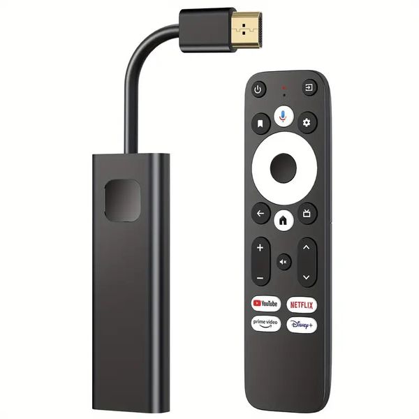 Dcolor Android TV Stick - Dispositivo de transmisión 4K HD con Chromecast - ROM de 16 GB - Compatible con Netflix Google Assistant - Android TV 11 más reciente