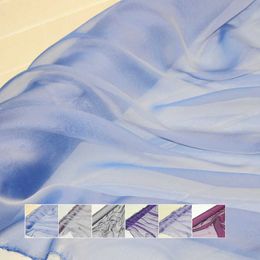 #DD 100% Mulberry pure soie tissu pour foulards habillés en mousseline de soie, doublure intérieure 3-6mm largeur: 110cm, vendu par 3m, YARN DYED 210702