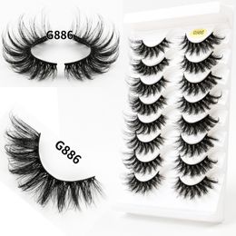 DD curl Volume Volume Russian Strip Lashes Extensions épaisse naturel réutilisable Fluffy False Cils pour la beauté