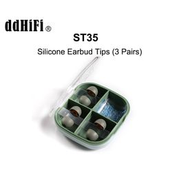 DD DDHIFI ST35 D-TIPS Silicone Earts avec boîte de rangement 3 paires L / m / s Taille de l'alésage 3,5 mm pour le diamètre de la buse de l'écouteur de 4 à 5 mm