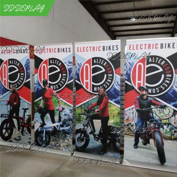 DD Teardrop Pull Up Banner de base ancha Banner de rollo de lágrima 85x200 Banner de tamaño de telón de fondo de tamaño personalizado para publicidad