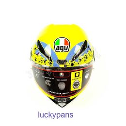 DDTAGV Gele Oceaan Pista GPRR 46 Rossi Koolstofvezel Limited Edition Motorsport Helmen DQ02 ZJ4Z