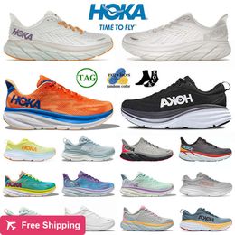 Deal Hoka One Bondi 8 Chaussures de course Sports Boots locaux Clifton 8 Professional Ultra Light Breathable Shoes Sports Absorbant Chaussures Chaussures de course 36-45