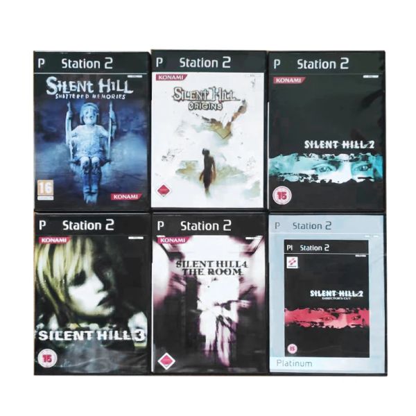 Ofertas Copia PS2 Serie Silent Hill con disco de juego manual Desbloqueo Consola Estación 1 Controlador óptico retro Lectura directa Piezas de videojuegos