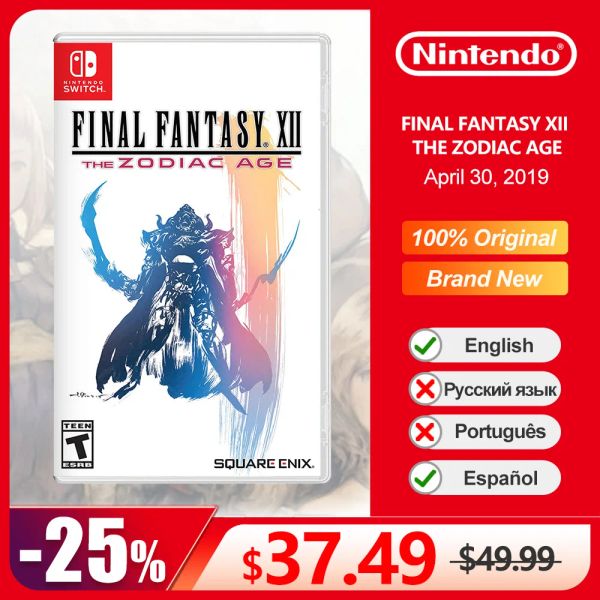 Ofertas Final Fantasy XII The Zodiac Age Ofertas de juegos para Nintendo Switch Tarjeta de juego física 100% oficial para consola de juegos Switch OLED Lite