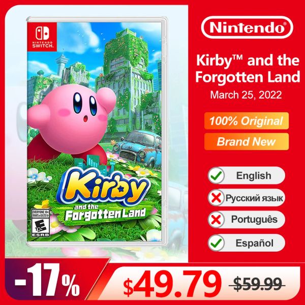 Ofres Kirby y The Forgotten Land Nintendo Switch Ofertas Juego de juego Físico Género de plataforma de juego para la tarjeta de juego Switch OLED