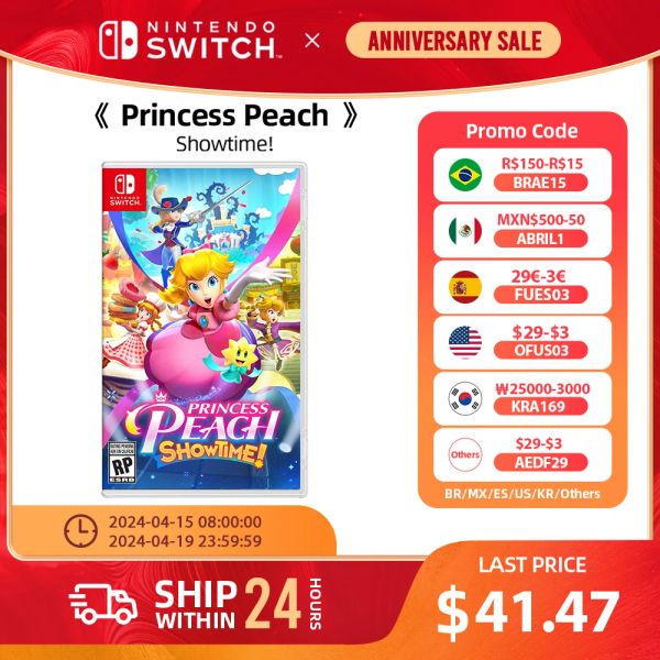 Offres Princess Peach: Showtime!Nintendo Switch Games Cartridge Physical Carte pour Nintendo Switch Oled Lite