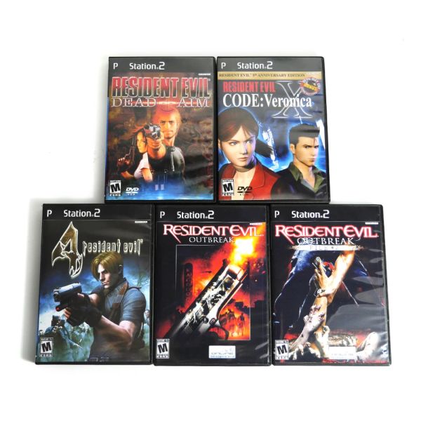 Offres PS2 Resident Evil Series avec une copie manuelle Disque de jeu Déverrouiller la console Station2 Retro Optical Driver Reading Liad Video Game Parts