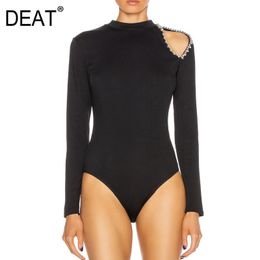 Dat Summer Mode Vrouwen Kleding T-shirt Stijlen Bodysuit Off One Shoulder Sexy Elastische Slanke Hoge Taille WR46101L 210428