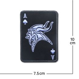 Death Card Poker Ace of Spades Patches Broiderie Hook and Loop Tactical Patch pour vêtements Patk Patches Military Patches Badges