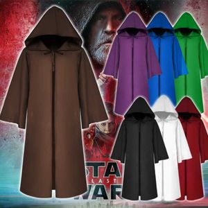 Death cos mantel Europeaan middeleeuwse mantel volwassen kind Jedi Knight mantelgroothouder Solid Cap Monk Acolyte Robe Y0903227F