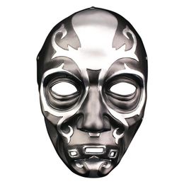 Masque de mangemort Halloween horreur Cosplay Malfoy Lucius masque Bar fête mascarade Costume accessoires résine masque casque 200929267Z