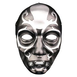 Máscara de Mortífago, Cosplay de terror de Halloween, máscara de Malfoy Lucius, accesorios de disfraz para fiesta de Bar, máscara de resina, casco 200929284c