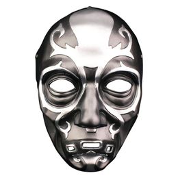 Máscara de Mortífago, Cosplay de terror de Halloween, máscara de Malfoy Lucius, accesorios de disfraz para fiesta de Bar, máscara de resina, casco 200929277n