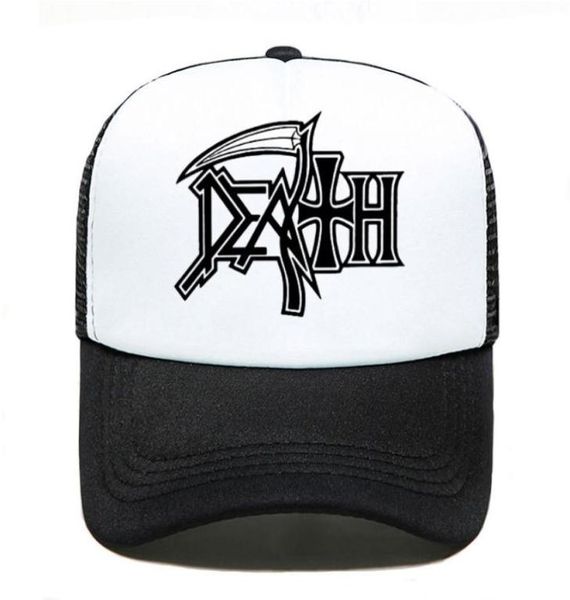 Death Hoodies Rock Band Heavy Metal Baseball Cap Women Men Unisexe 2020 Summer Parentchild Chapeaux Mesh Visor Outdoor Sun Hatx10164843377