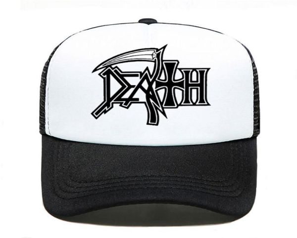 Muerte Hoodies Band Rock Heavy Metal Baseball Cap Mujeres Unisex 2020 Summer Pedrychild Hats Mesh Visor al aire libre Hatx101666885661