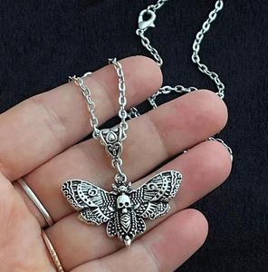 Death Moth ketting hanger 18 inch ketting suiker schedel gotische vlinder Rock Emo Goth zilveren kleur sterke ketting