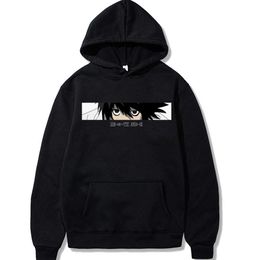 Death Note Hoodies Pull Casual Impression À Capuche Streetswear Sweat Hommes Femmes Unisexe Y0803