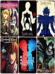 Death Note Plaque Vintage Metal Tin Sign Bar Pub Club Club Cafe Classic Anime Plates Anime Japonais Comic Wall Sticker1190520