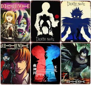 Death Note Plaque Vintage Metal Tin Sign Bar Pub Club Club Cafe Classic Anime Plates Anime Japonais Comic Wall Sticker9974940