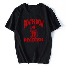 Death Row Records T-shirt Hommes Haute Qualité Esthétique Cool Vintage Hip Hop T-shirt Harajuku Streetwear Camisetas Hombre 210629