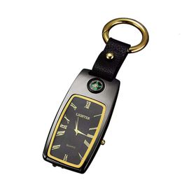 Debang Simple Practical Multifonctional Key Chain Lighter avec boussole, LED Light, bon cadeau pour les hommes