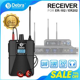 DEBRA ER-202 / 102/2040 UHF Wireless In-Ear Monitor System Receiver BodyPackEarphone Accessoire pour la chanteuse de performance de scène.240411