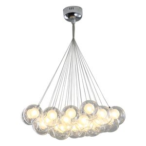 Modern kunstglas led hanglamp lichtglasbal kroonluchter verlichting armatuur g4 diy lamp voor woonkamer dineren roon
