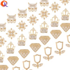 Decals hartelijk ontwerp 100 stcs sieraden accessoires/kubieke zirkonia charmes/vingernagel bevindingen/doe -het -zelf maken/echte goudplating/decoratie