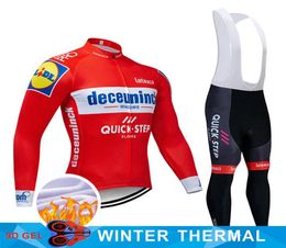 Deceuninck Fleece Jersey Winter Warm Cycling Suit Team Uniform Team Racing Suit8110984