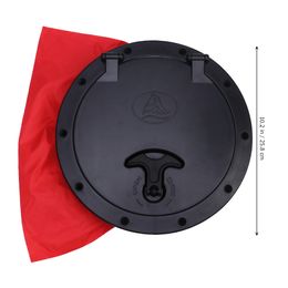 Placa de cubierta cubierta portátil portátil portátil con bolsa de almacenamiento para accesorios de aparejos de pesca en kayak 8 pulgadas (negro)